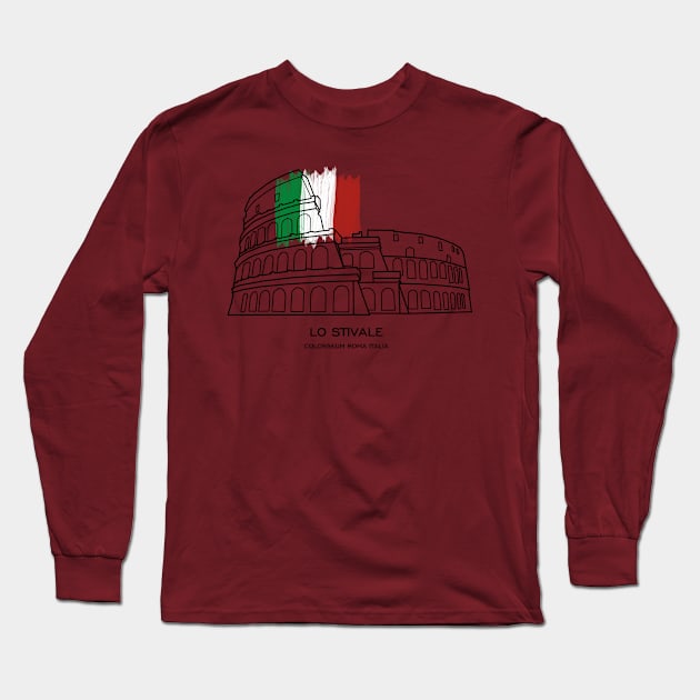 Colosseum Rome Italy Landmark CIty Long Sleeve T-Shirt by Noosa Studio